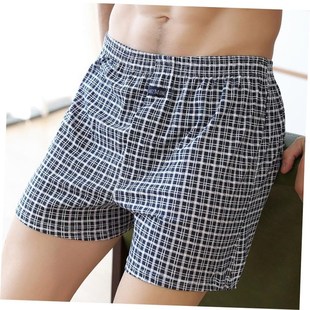 loose cotton 大码 Mensa 男式 boxer underwear shorts宽松平角裤