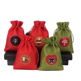 Christmas 14CM Gift calendAar sack AAdvent 24PCS