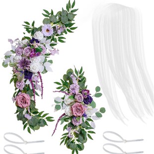 婚礼拱形门花朵套装接待背景装饰节日桌布花挂饰结婚婚房布置仿真