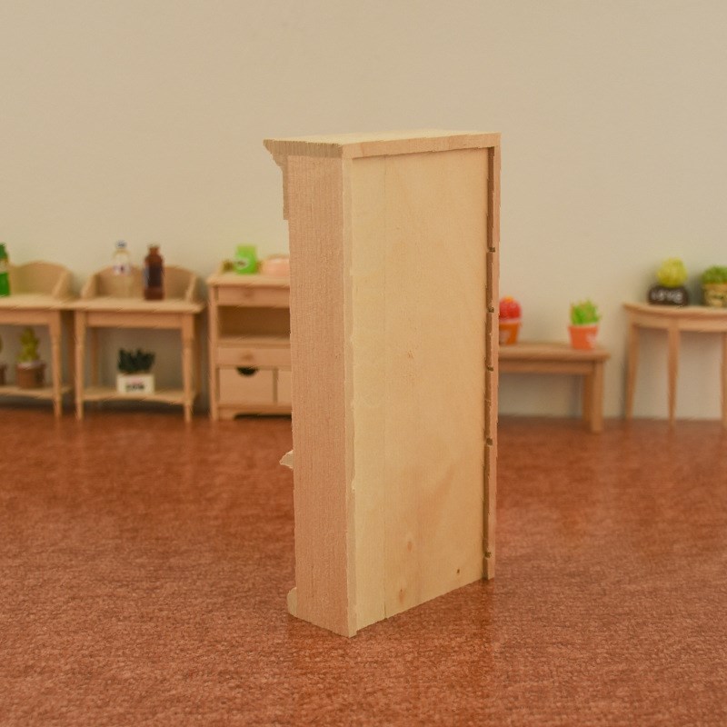 1/12dollhouse娃娃屋迷你家具模型微缩纯手工实木书架立柜摆件