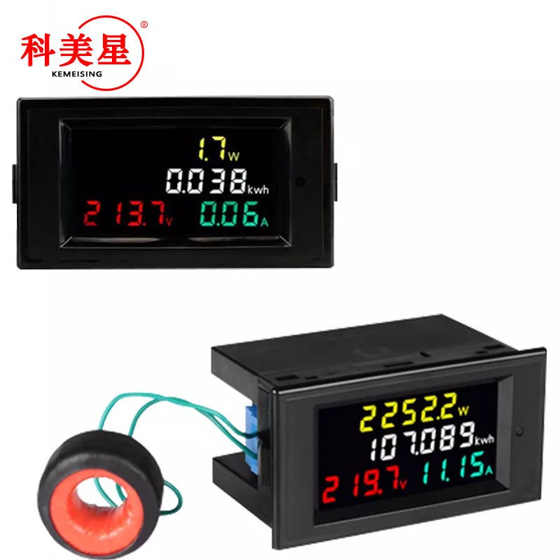 交流电压电流表功率测试仪电量显示数显表220V电力监测仪D69-2049