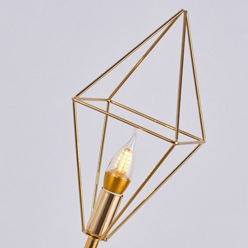 新款婚庆道具金色铁艺钻石路引灯婚礼布置迎宾区几何灯光路引