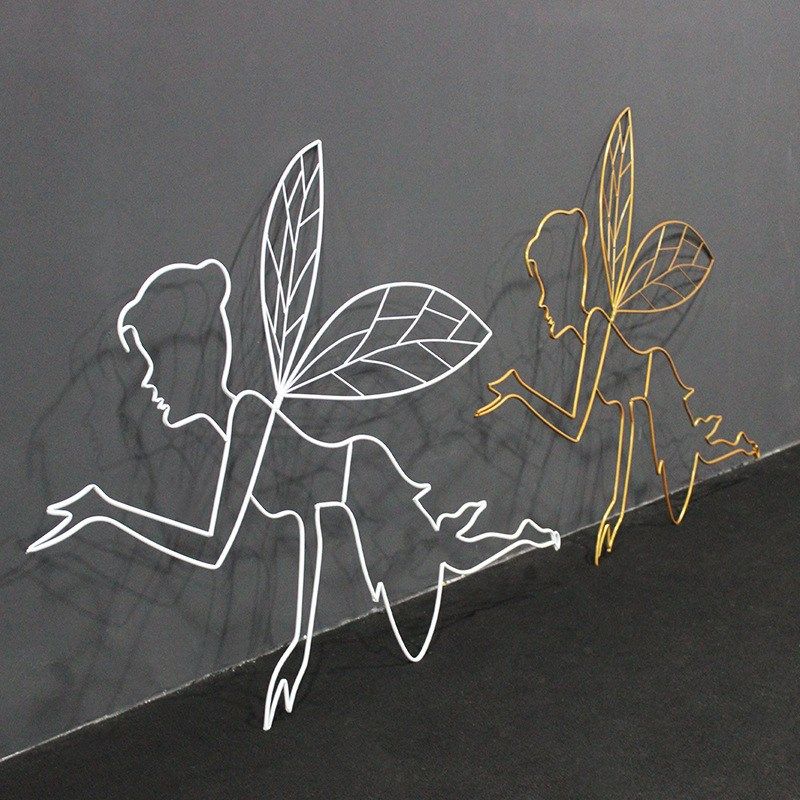 百界婚庆道具铁艺精灵摆件欧式婚礼舞台场景装饰挂件迎宾发光道具