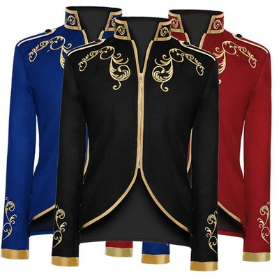 Halloween mens court prince embroidered suPit sports jacket