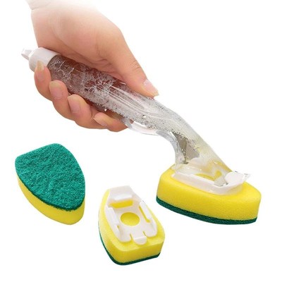 Dish Wand Soap Clepaning Brush Set Replacement Sponge Refill