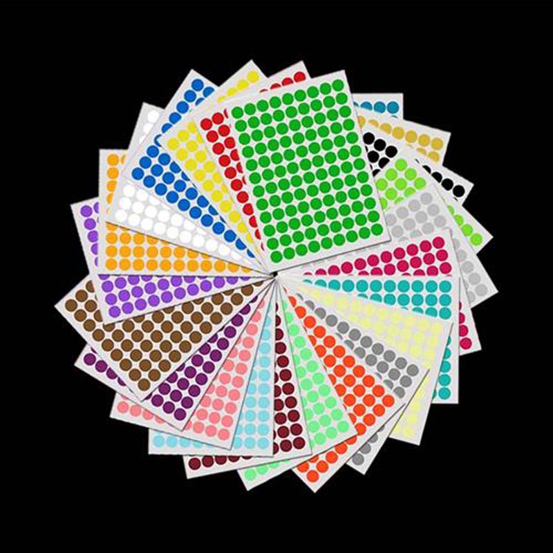 6mm Tiny Round Circle Povlka Dots Sticker 120 Pcs Small Seal
