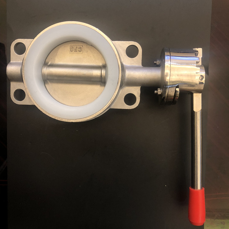 304不锈钢对夹式蝶阀/天然胶丁晴胶/D71X-10P 16P手动式蝶阀/DN32