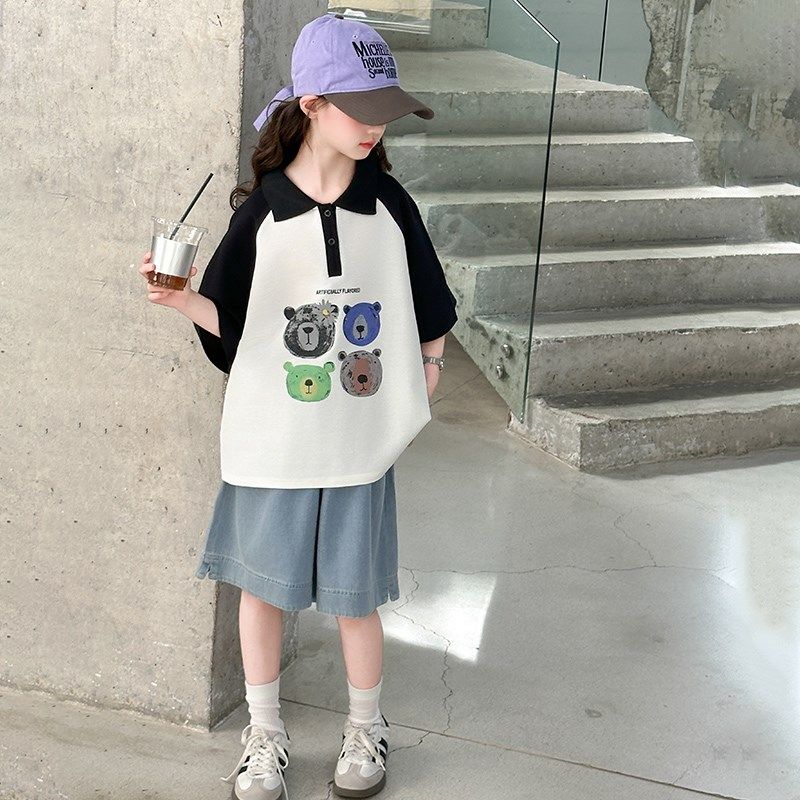 女童牛仔短裤夏装2025新款13儿童五分裤夏季12岁女孩大童装10中裤