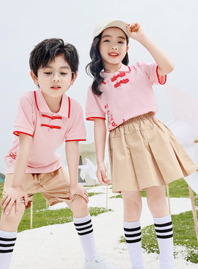 幼儿园园服夏装中国风汉服套装儿童毕业拍照服春秋校服小学生班服