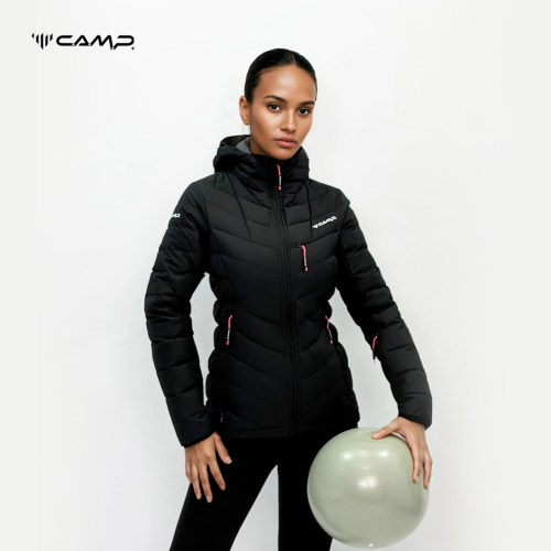 CAMP连帽轻薄保暖显瘦羽绒服女