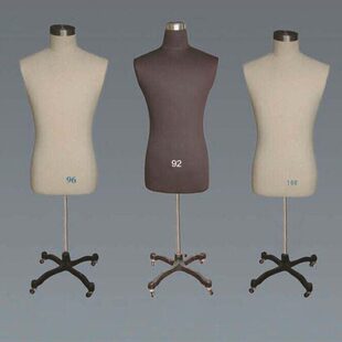 国标男立裁人台可插针 裁剪模特道具 制衣制版打版人台 半身模特