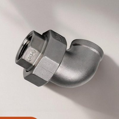 304不锈钢内丝活接弯头90度内丝扣油任活结直弯管接头DN15/20/25