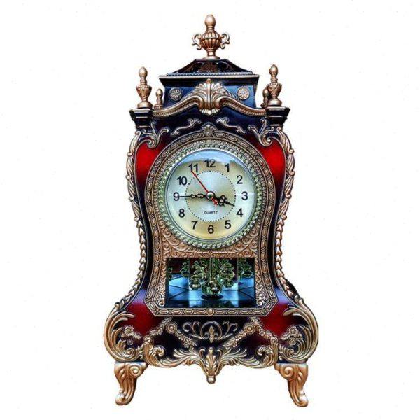 复古钟表欧式客厅台钟现代简约静音时尚报时艺术老式座钟摆钟摆件