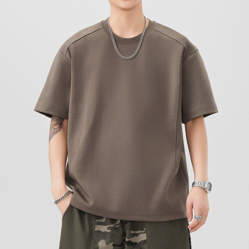 300g重磅美式潮牌短袖T恤男款设计感宽松上衣质感宽松大码体恤衫