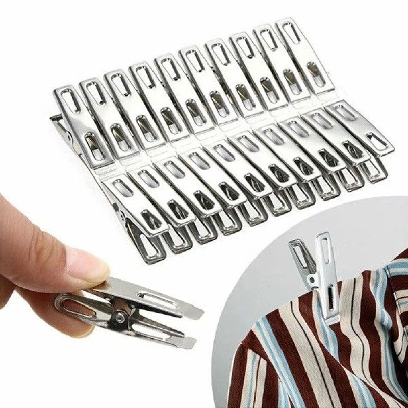 20/40Pcs Stainless Steel AClothes Pegs Washing Clips