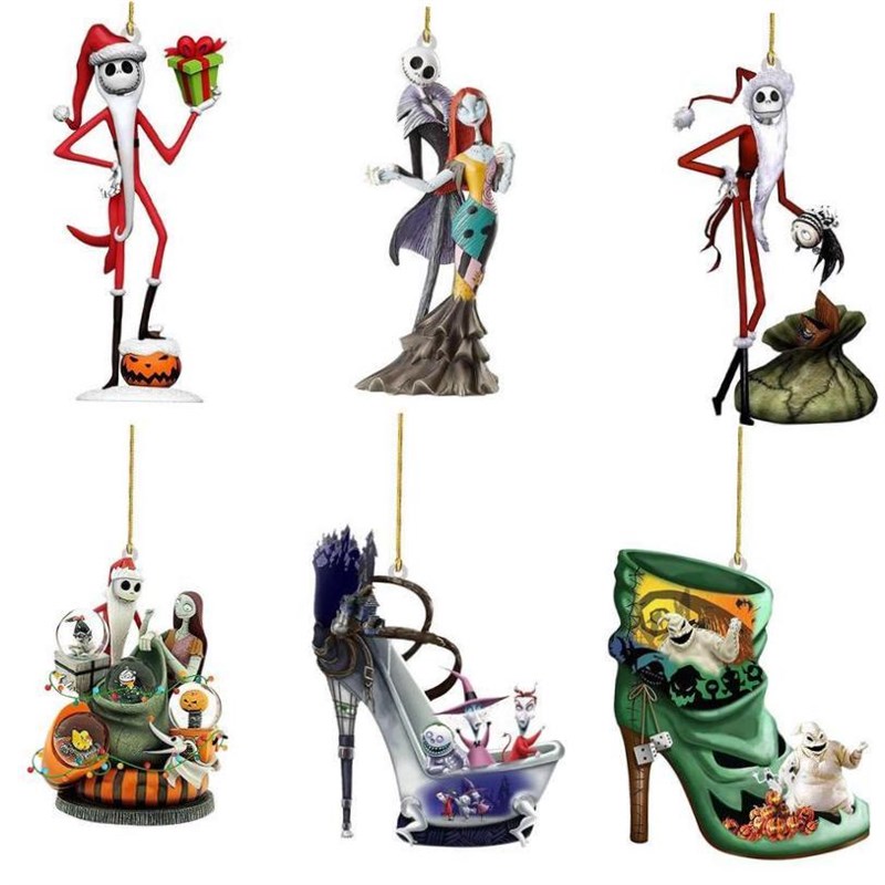 Nightmare Before Cphristmas Jack And Sally Hanging Ornament