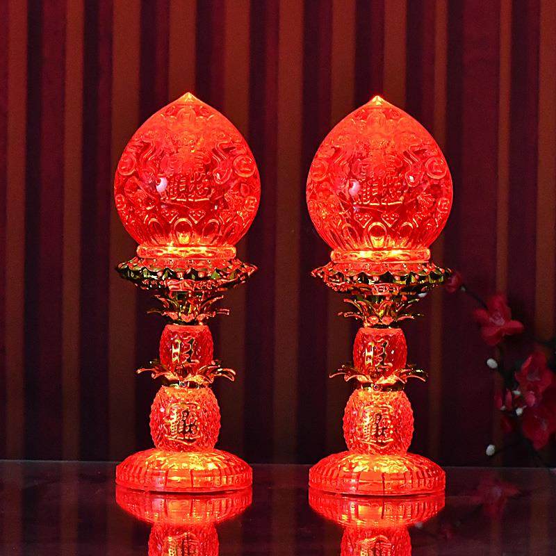 LED财神灯佛灯供灯长明灯家用佛堂蜡烛电烛台乔迁结婚祖先仙电池
