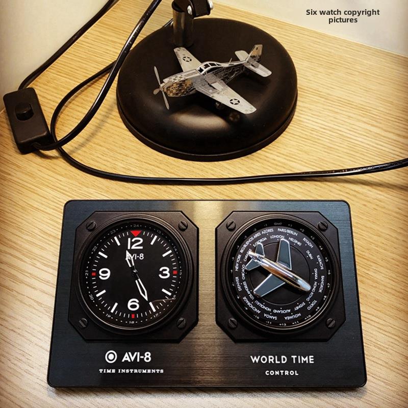 英国阿维-8世界时间控制格林尼治标准时间飞行仪表盘风格的世界时