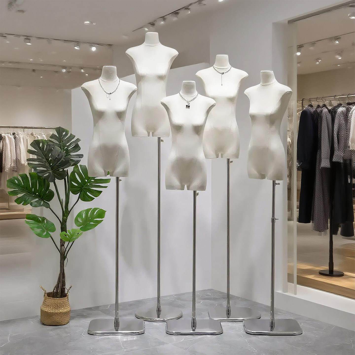 扁身挂件手平胸模特女服装店橱窗人偶展示架半全身假人体道具模型