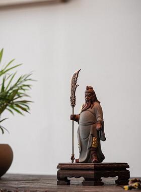 小号中式历史人物陶瓷摆饰关公老子孔子弘一法师佛像玄学好物摆件