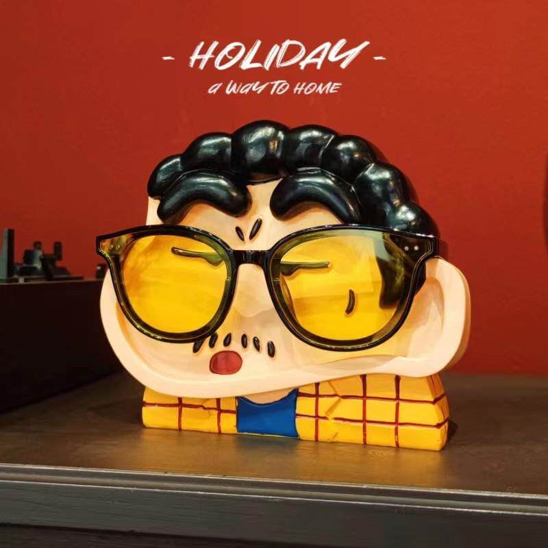 蜡笔鑫灿眼镜框架卡通家居幼儿园庭院牙刷架创意笔架办公桌面