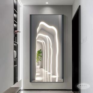 空间视觉延伸感玄关装饰画 画抽象壁画 画现代简约走廊过道尽头客