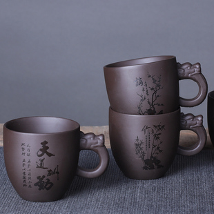 10只品茗杯喝茶茶具功夫茶杯子窑变6个家用陶瓷茶碗 紫砂茶杯套装