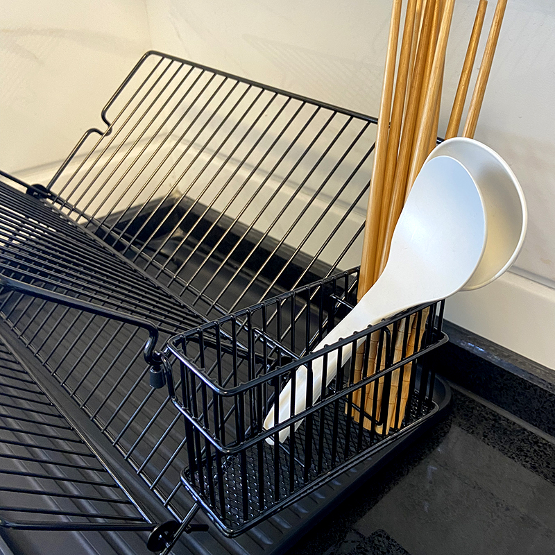 厨房X型折叠沥水架简约二层置物架台面碗盘收纳架多功能放碗碟架