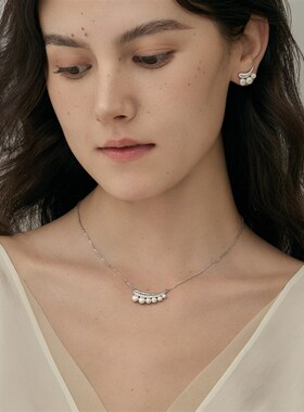 【新款】ARSIS流光光影微笑项链小众设计轻奢独特百搭珍珠颈链女