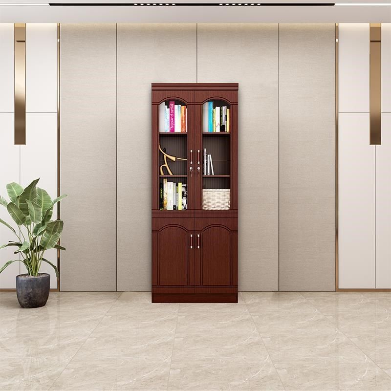 办公文件柜木质办公室资料档案柜带玻璃书柜带锁家用收纳储物柜子