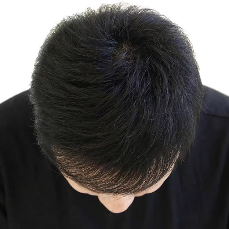假发男短发中老年男士假发真发全头套短发头套自然轻薄透气假发套