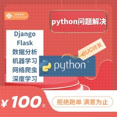 python问题解决bug修复远程代码调试django/flask/数据分析代编程