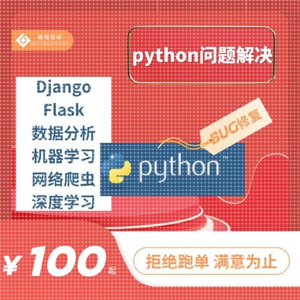 python问题解决bug修复远程代码调试django/flask/数据分析代编程