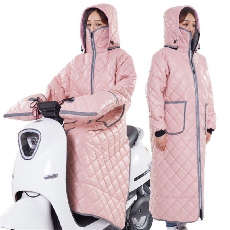 挡风衣冬季加绒加厚防寒保暖电动车防风衣加厚摩托骑行挡风罩骑车