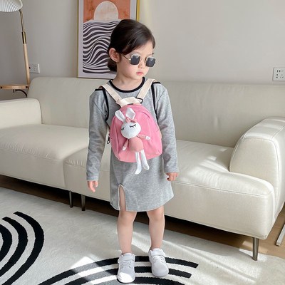 超萌玩偶儿童小书包幼儿男童可爱卡通帆布双肩包女孩时尚迷你背包