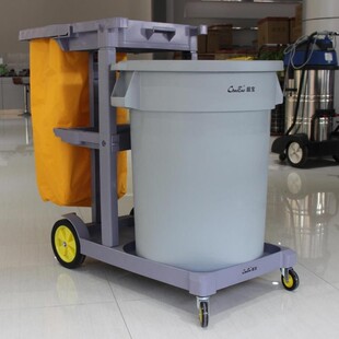 酒店宾馆客房清洁手推布草车保洁工具车清洁车布袋 卫生推车物业