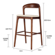 北欧实木家用吧台椅白蜡木高脚凳酒吧散台轻奢椅简约前台接待吧椅