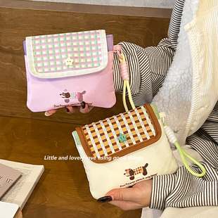 卡通姨妈包手提随身便携大容量卫生巾收纳包迷你补妆小包姨妈巾包