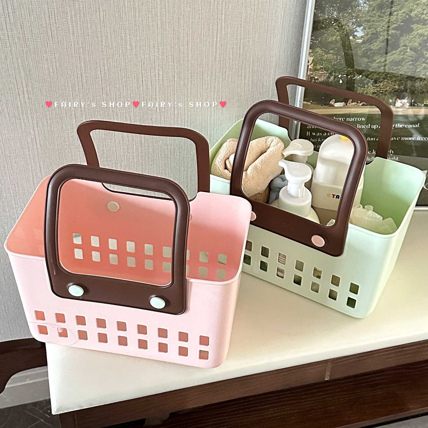 洗澡篮浴室手提住校学生宿舍澡堂可沥水大容量干湿分离收纳沐浴篮,收纳整理,洗澡篮,淘宝优惠券,粉丝福利购,淘宝优惠卷