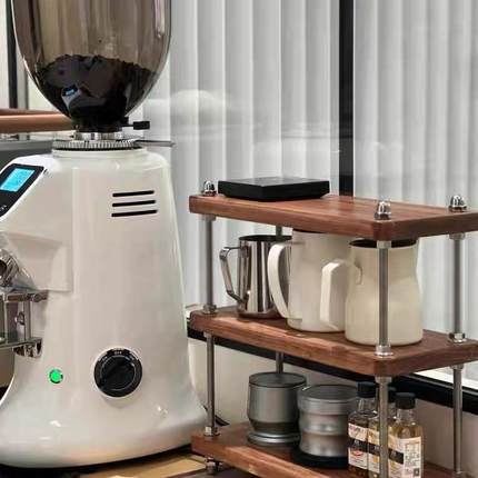 Borgas德国古风茶杯架厨房置物架台面办公隔层桌面新中式实木架子