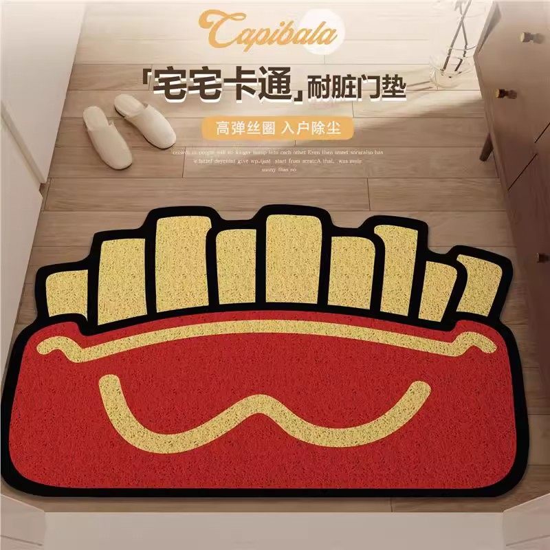 韩系ins风苹果入户地垫丝圈防滑耐脏脚垫进门玄关门外地毯可裁剪,居家布艺,入户地垫,淘宝优惠券,粉丝福利购,淘宝优惠卷