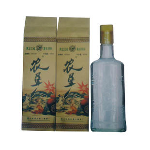 农垦人白酒2017年老酒 纸袋扁瓶浓香型35度400毫升黑龙江铁力农场
