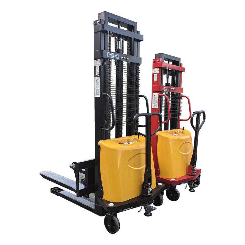 电动叉车堆高车步行式站驾式充电搬运堆垛双起升装卸升高车