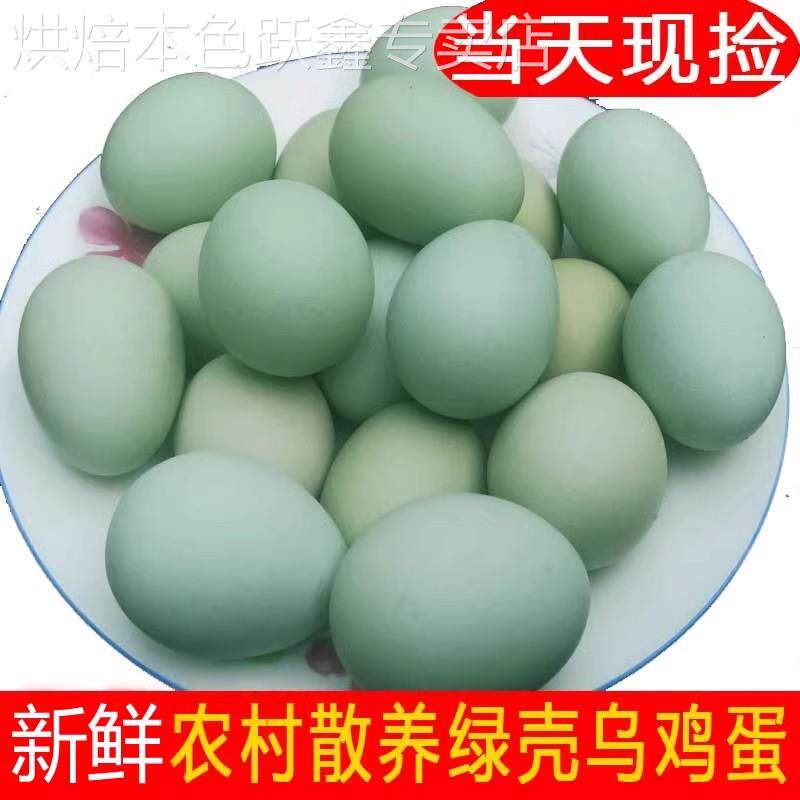 正宗农家土鸡蛋新鲜绿壳乌鸡蛋月子孕妇宝宝深山散养谷物当天现发