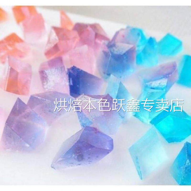 高颜值樱花琥珀糖韩国手工糖果网红超大咀嚼宝石糖钻石水晶糖