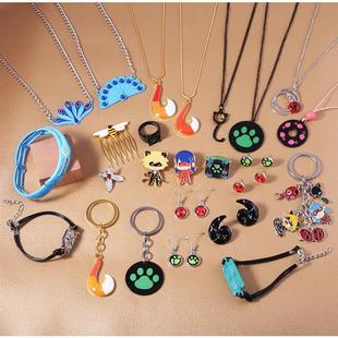 新款奇迹少女的米可幻奇耳环玩具奇迹宝盒周边黑猫罗尔饰品合集瓢