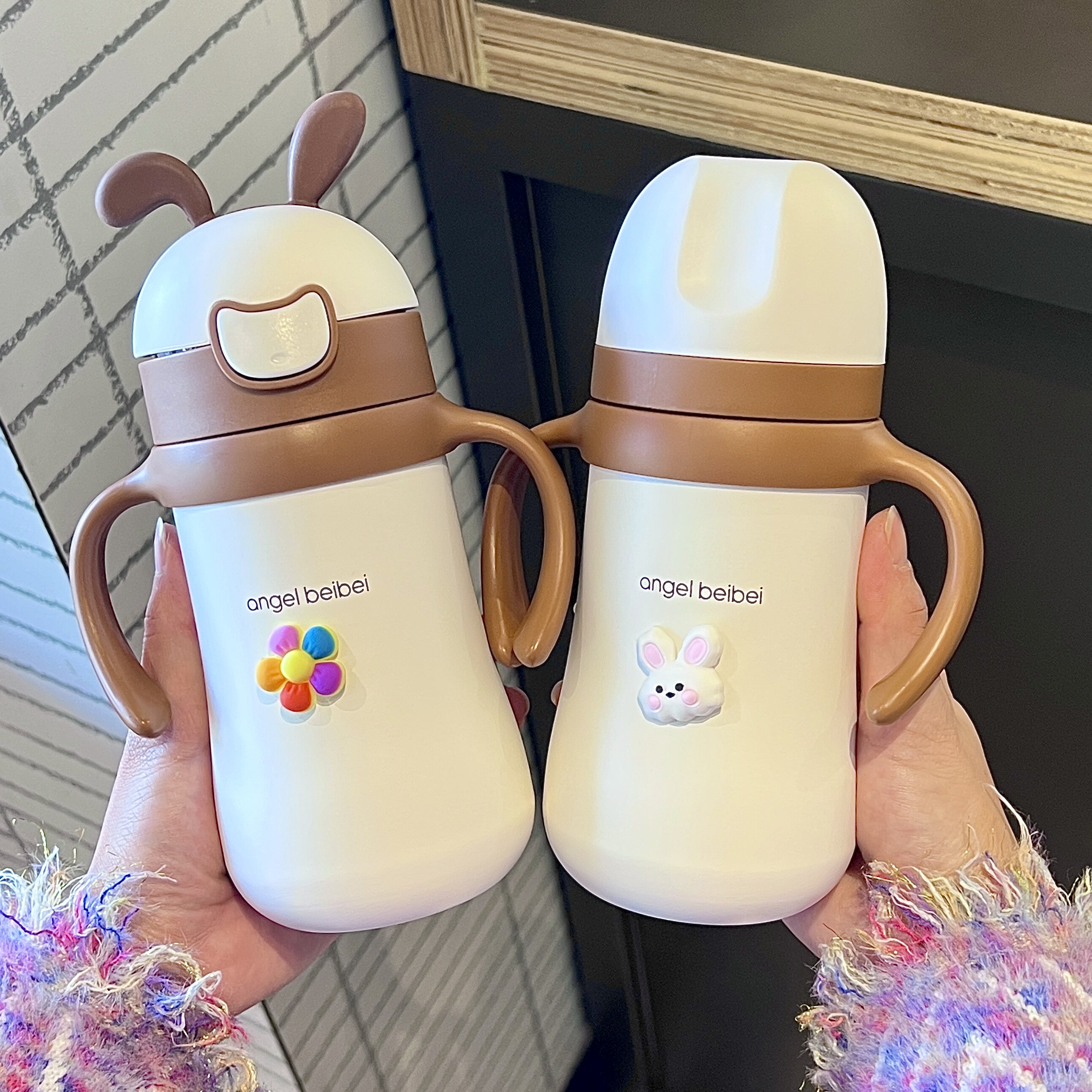 保温奶瓶新生婴儿 6个月以上宝宝多用吸管杯1到3岁儿童食品级杯子
