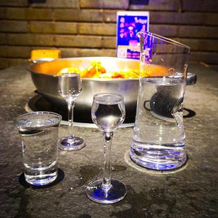 水晶玻璃高档分酒器小号家用一口杯烈酒杯创意手工杯 白酒杯套装