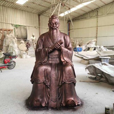 孔子铜像摆件孔夫子铜p孔子像铜雕像家居装饰工艺礼品家居爆款摆