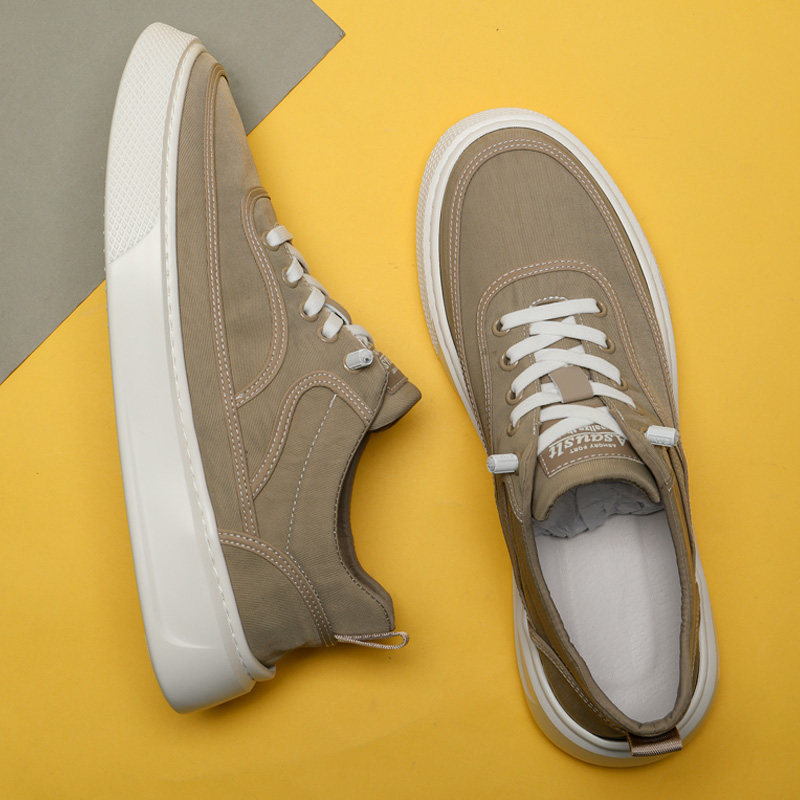 男鞋 初秋季2023新款百搭x休闲懒人套脚帆布鞋男一脚蹬潮平底板鞋,流行男鞋,布鞋,淘宝优惠券,粉丝福利购,淘宝优惠卷